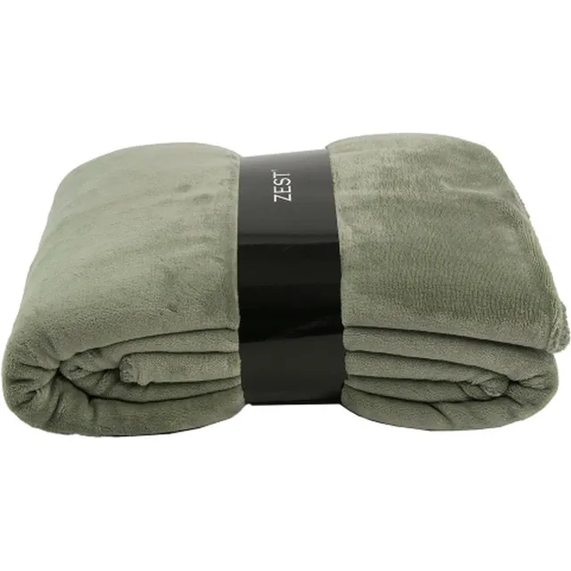 Zest Fleece plaid flannel met vacht 125x150 cm taupe Zest