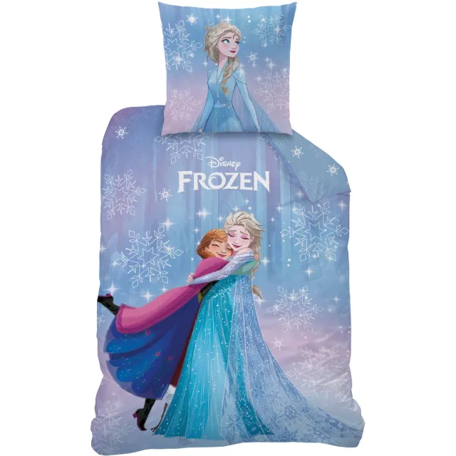 Disney Frozen Dekbedovertrek Frozenia - 140 x 200 + 63 x 63 cm - Katoen Blauw