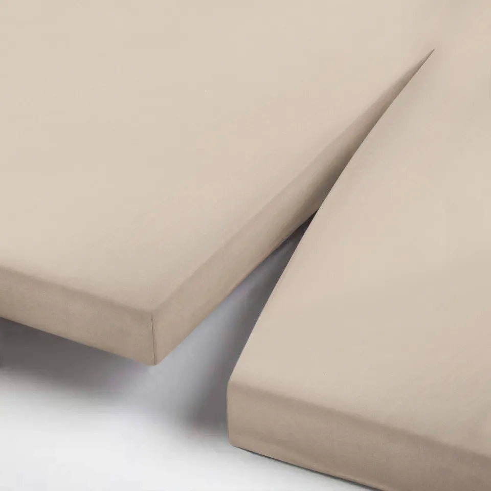 NOUS Living katoenen splittopper hoeslaken beige, foto 3