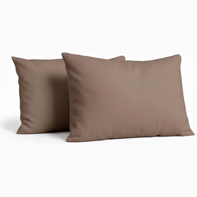 Y-not® Y-NOT Kussenslopen Set - Soft Fleece Flanel Taupe Grey - 60x70 cm - 2-pack - Zachte Kussenhoezen voor Comfortabele Nachtrust