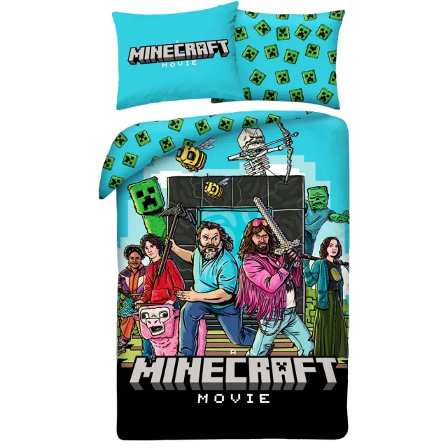 Minecraft Dekbedovertrek Movies - 140 x 200 + 70 x 90 cm - Polyester Multi