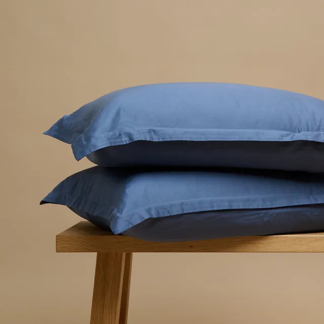 Coco & Cici TENCEL Twill Kussensloop Donker Blauw - 1 kussensloop 60x70