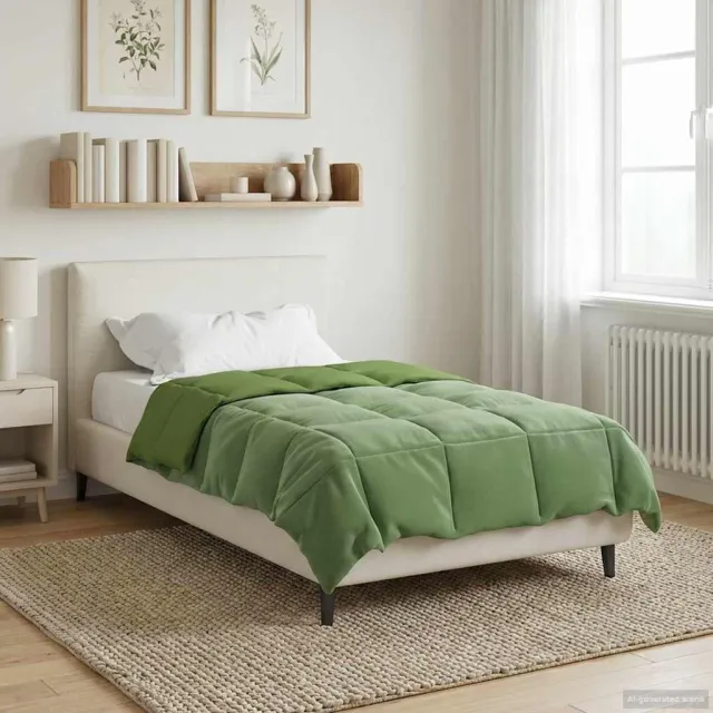 vidaXL Zomer Dekbed 155 x 220 cm Zomer Microfiber (100% polyester) Groen