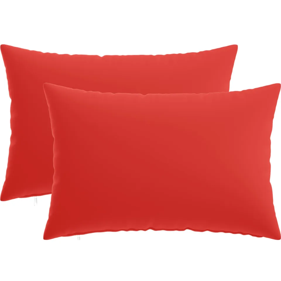 vidaXL Kussensloop 2 st HEERLEN Rood 50 x 80 cm Polyester