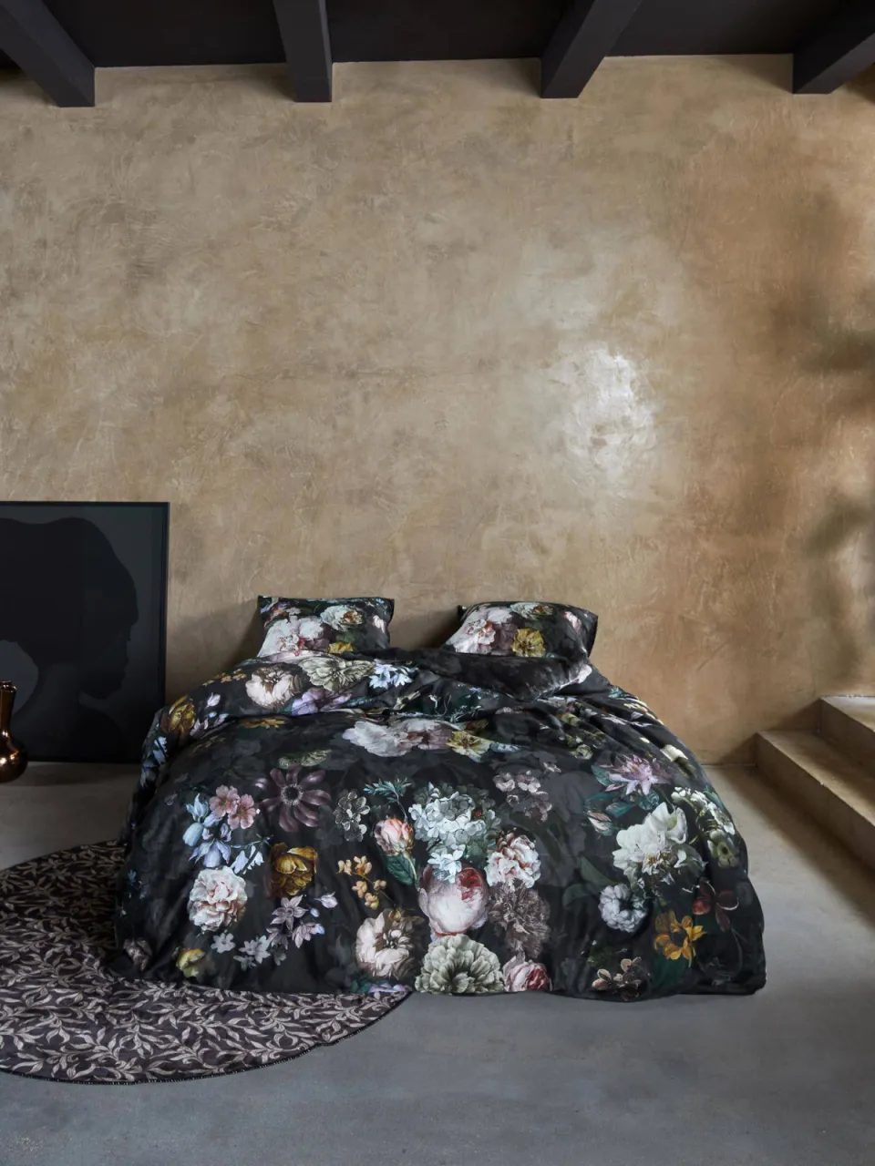 Essenza katoen satijnen dekbedovertrek fleur festive blooming black, foto 3