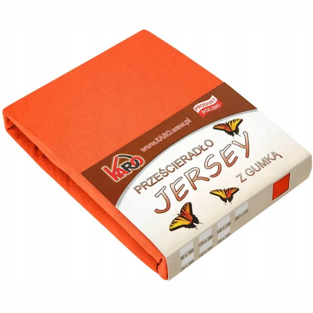 karo Jersey hoeslaken met elastiek 70x140 cm - Zacht & Duurzaam oranje