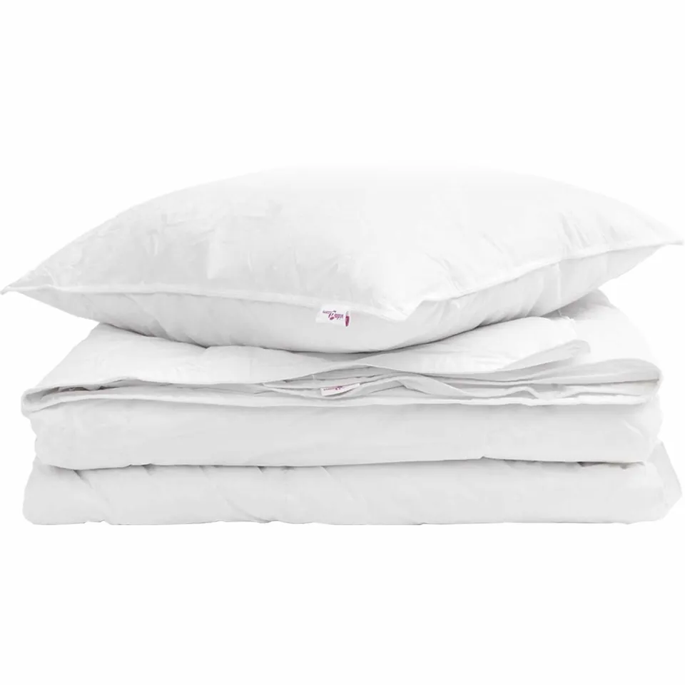 vidaXL 2-in-1 Dekbed met kussen 2 st Wit Donsveertjes, foto 3