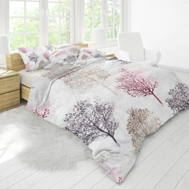 Lubna Home Dekbedovertrekset Tweepersons 200x200/220cm -2 Kussenslopp 60x70 cm-three fusia