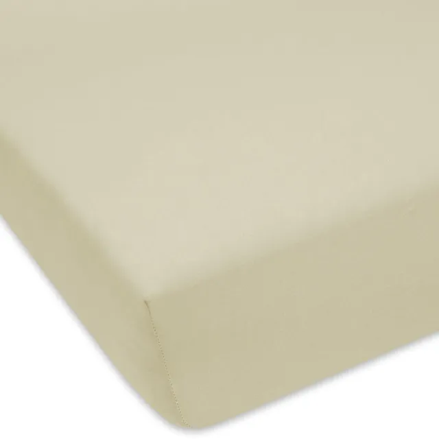 Designpremium Jersey hoeslaken 70x180 cm ecru met elastiek