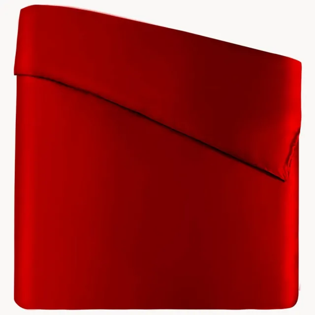 Sichou 22 Momme 6A Premium Moerbeizijde satijnen dekbedovertrek Amare Rood