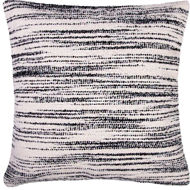 QUVIO Sierkussenhoes gebreid patroon - Polyester - 45x45 cm - Wit - Grijs