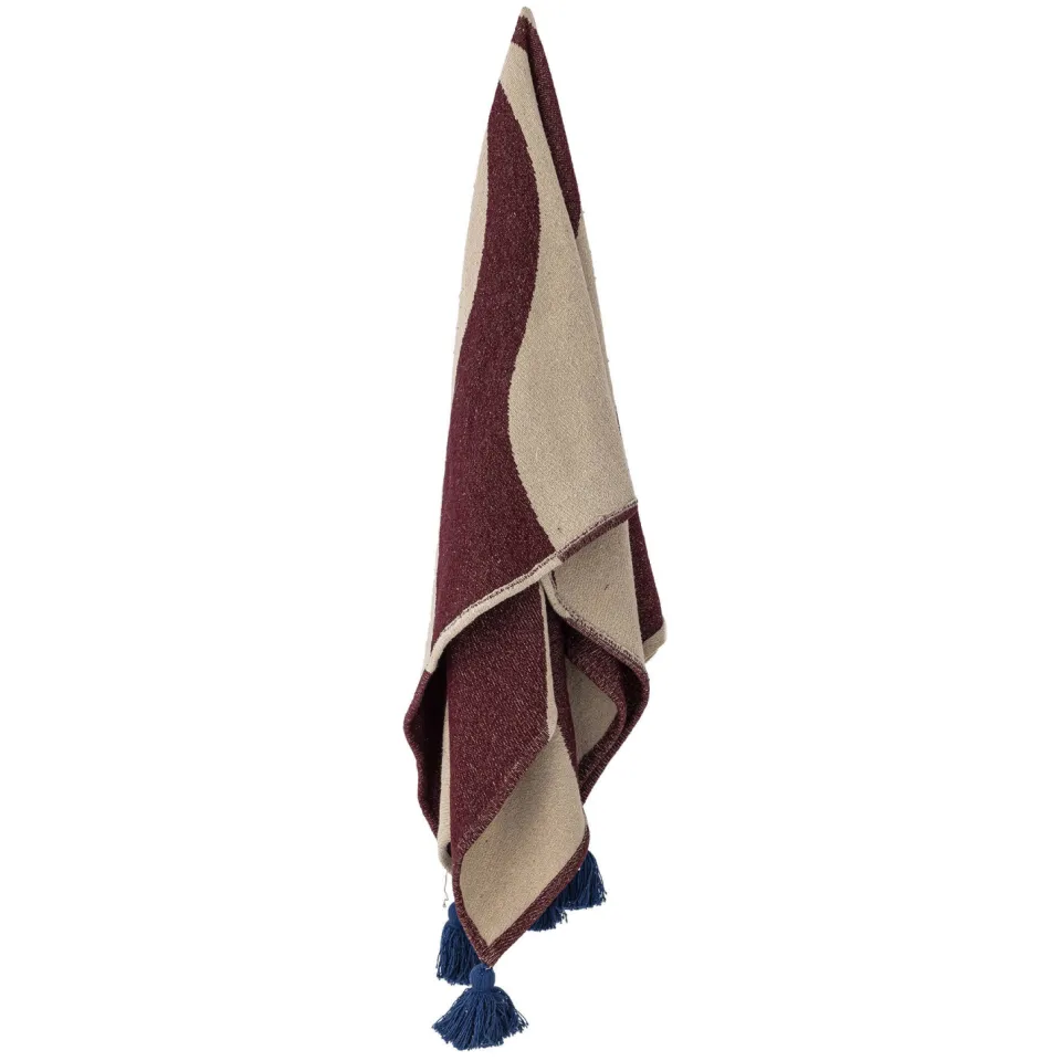 Bloomingville Cimmi plaid bordeaux, foto 2