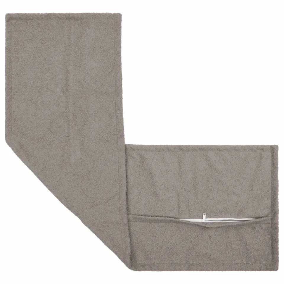 vidaXL Kussensloop 2 st HOUTEN Lichtgrijs 40 x 145 cm Bouclé