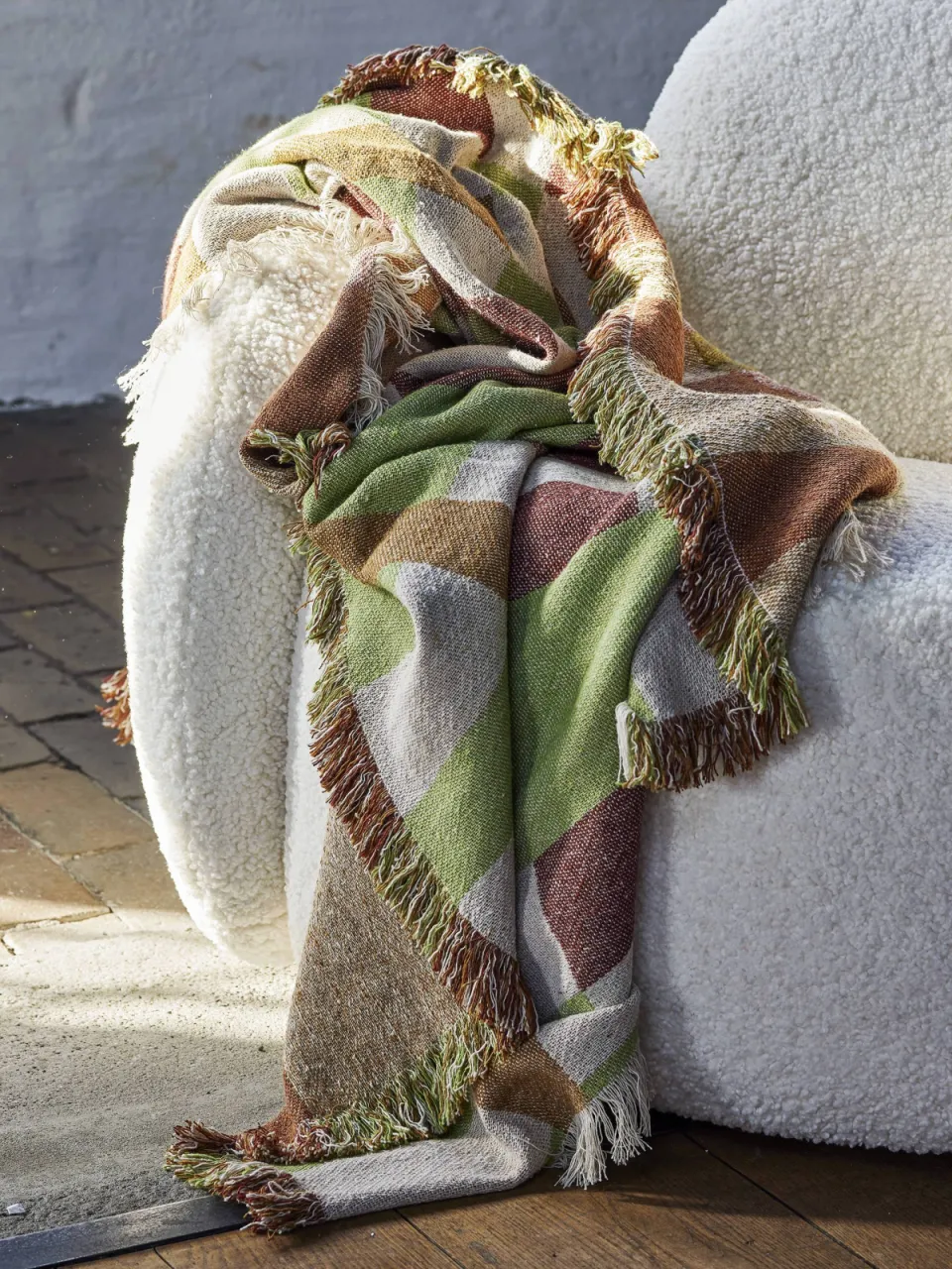 Bloomingville Galvin plaid 160x130 cm groen, foto 2