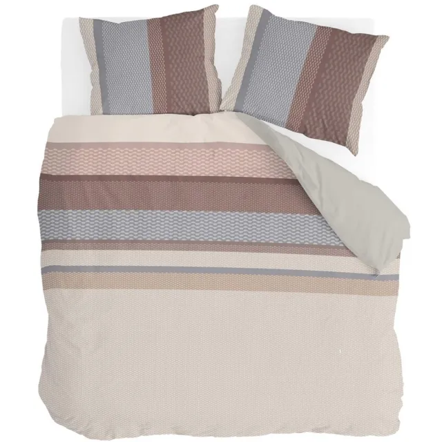 BYRKLUND Dekbedovertrek Striped Chic - 200x220 - 100% Polyester - Taupe