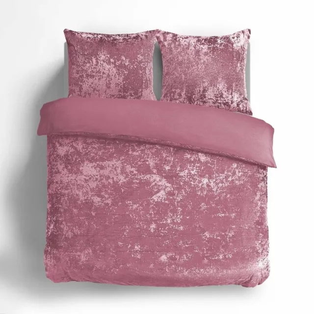 Home bedding Velvet Couture Dekbedovertrek - 240x200/220 cm - Velvet Touch - Oud Roze