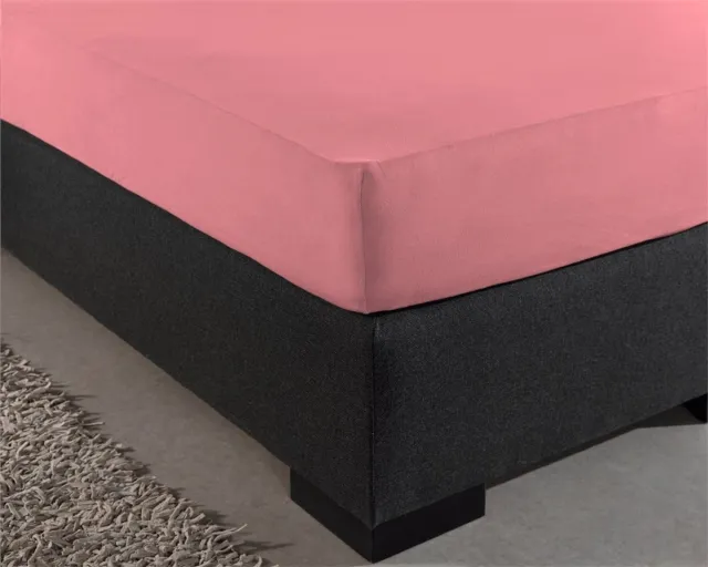 Ibenzoa Zacht en Comfortabel Jersey Hoeslaken in Roze - 200 x 200 cm