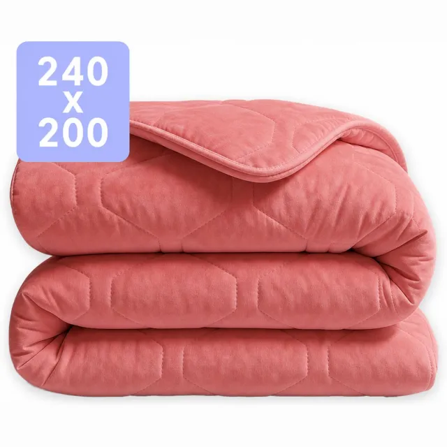 Happybed Dekbed zonder overtrek 240x200 - Puffy - Wasbaar dekbed - Dekbed zonder hoes - Hoesloos Dekbed - Old Pink