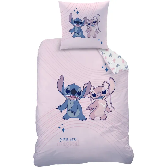 Disney Lilo & Stitch Dekbedovertrek Amour - Katoen Roze