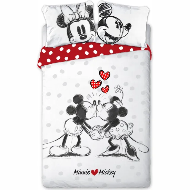 Disney Minnie Mouse Minnie Loves Mickey - Dekbedovertrek - Eenpersoons - 140 x 200 cm - Multi