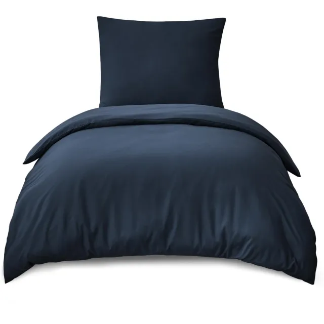 Unyqoos Buitengewoon Zacht Microvezel Beddengoedset 155 x 220 cm voor Comfortabele Nachtrust donkerblauw