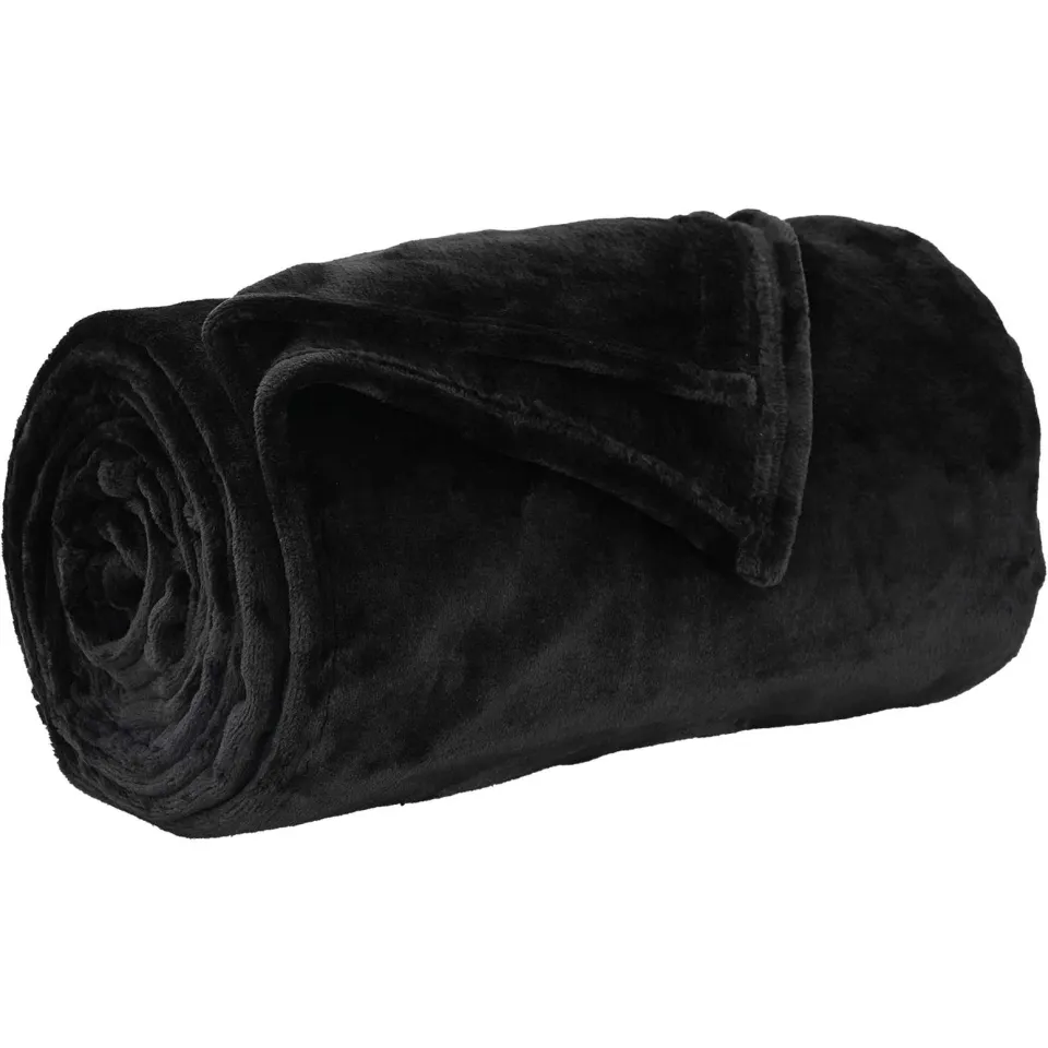vidaXL plaid Zwart 240 x 220 cm 1,37 kg Fleece