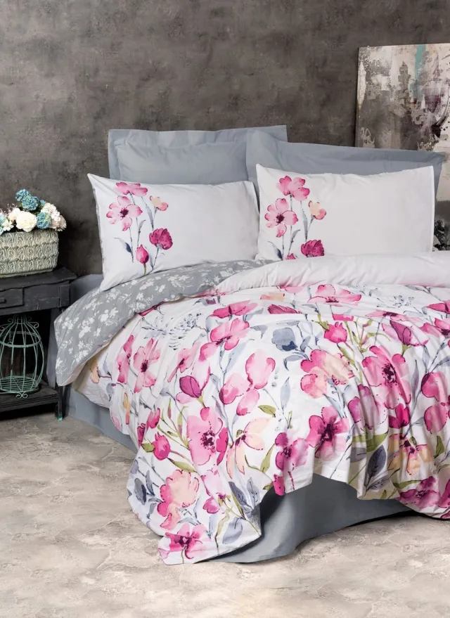 L'essentiel Maison dekbedovertrekset - 100% Katoen -2-delig Set - Inclusief Kussensloop - Beschikbaar in 155 x 220 witte en roze
