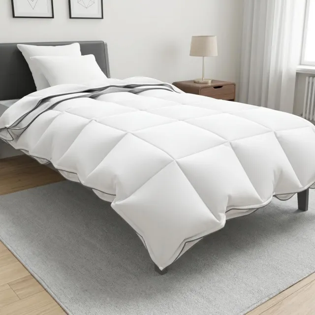 vidaXL Dekbedset 135 x 220 cm Alle seizoenen Wit