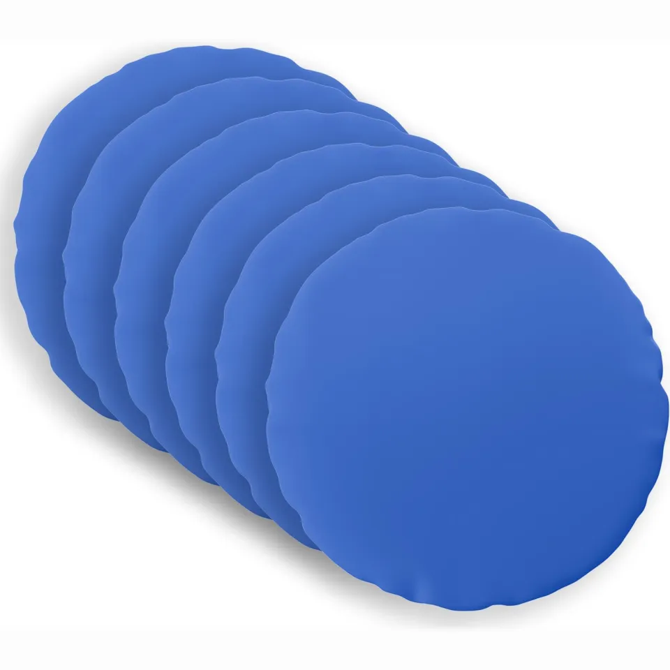 vidaXL Kussensloop 6 st HEERLEN Koninklijk Blauw Dia. 60 cm Polyester