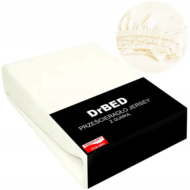 DrBED Jersey Hoeslaken - 180x200 - Ecru - Ademend - Zacht