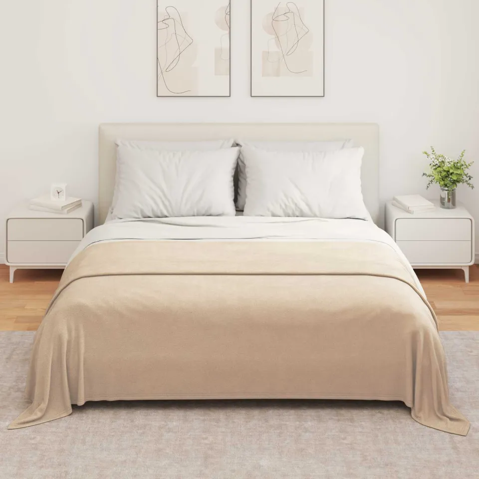 vidaXL Kleden 6 st Camel 280 x 210 cm 4,75 kg Fleece, foto 3