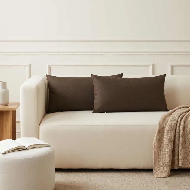 vidaXL Kussensloop 6 st HEERLEN Taupe 40 x 70 cm Stof