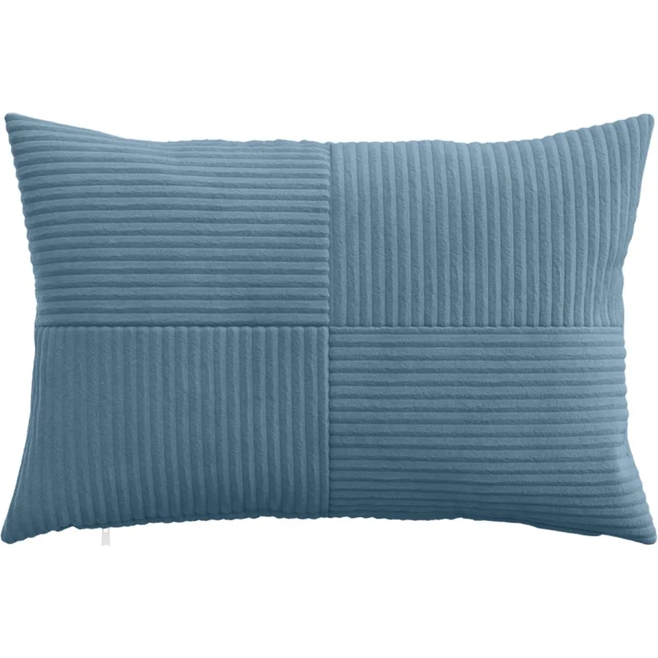 vidaXL Kussensloop 2 st ALMELO Blauw 50 x 80 cm corduroy