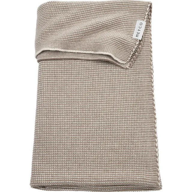 Meyco Stripe ledikantdeken taupe Bruin