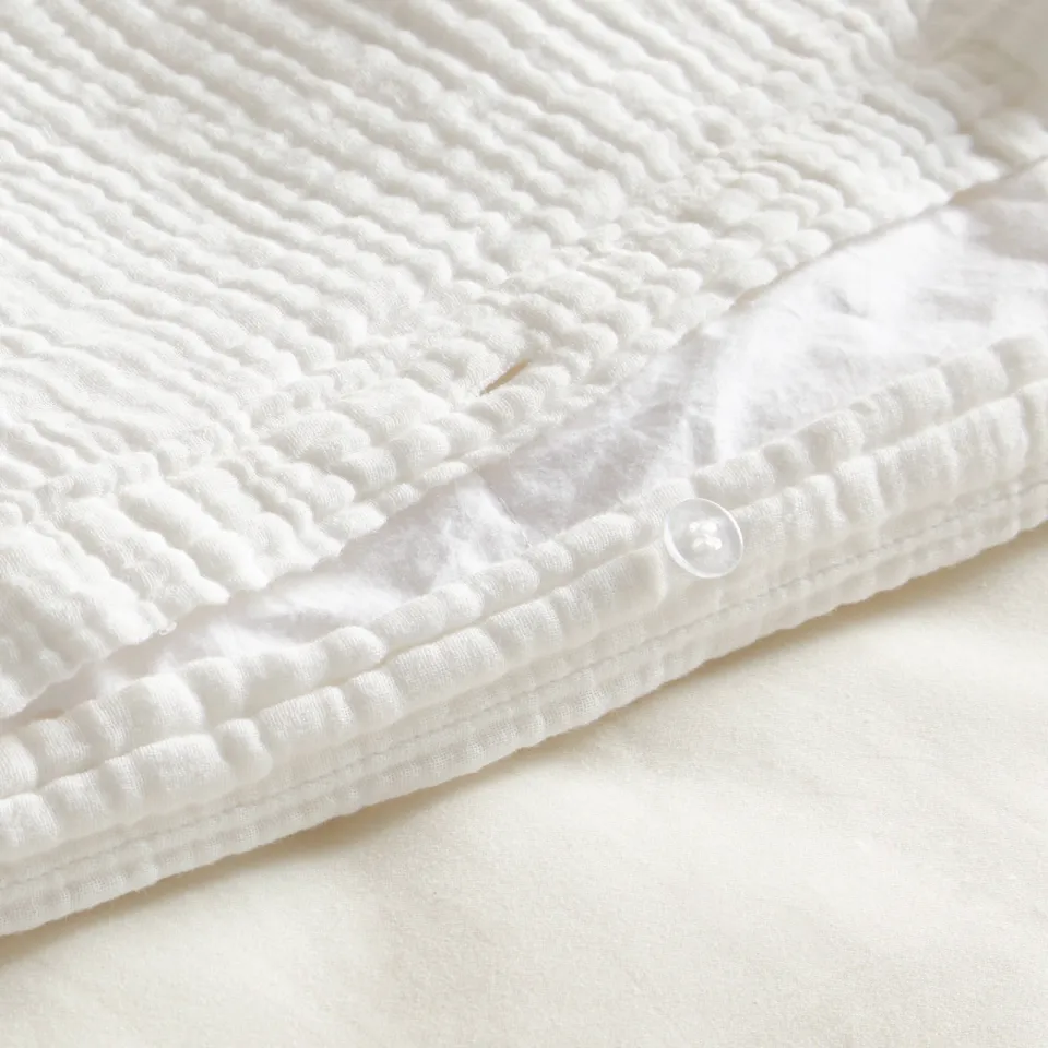 NOUS Living mousseline dekbedovertrek 2-persoons (200x220 cm) off white, foto 7
