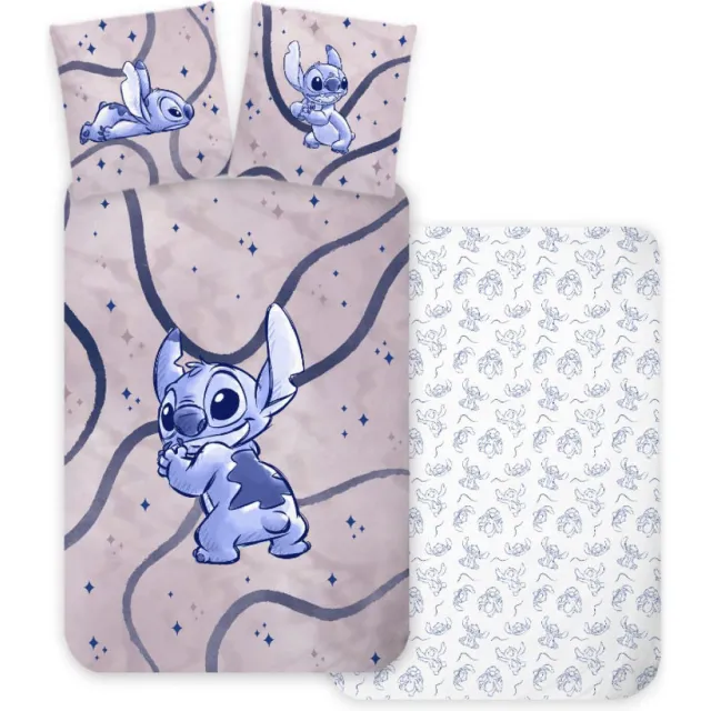 Lilo & Stitch Disney Lilo & Stitch dekbedovertrek - 100% katoen paars