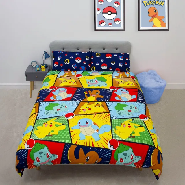 Pokémon Pokemon Dekbedovertrek - met 2 kussenslopen - Pokémon Dekbed multi colour