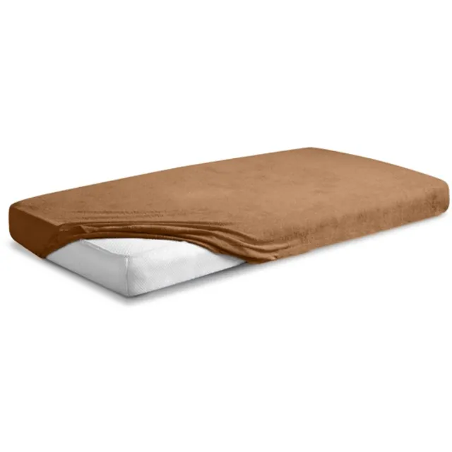 Matex Premium Frotte Hoeslaken - 130x190x20 - Lichtbruin