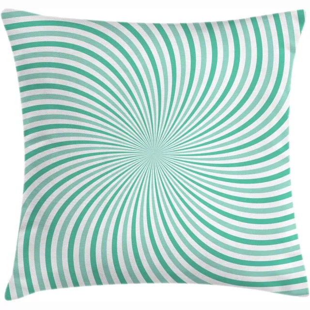 ABAKUHAUS Kussenhoes – Twisting gestreept Whirlpool-patroon – 50x50 cm – Mintgroen/Seafoam, dubbelzijdig