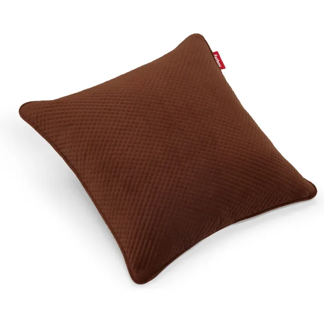 Fatboy Recycled Square Pillow Royal Velvet Tobacco bruin