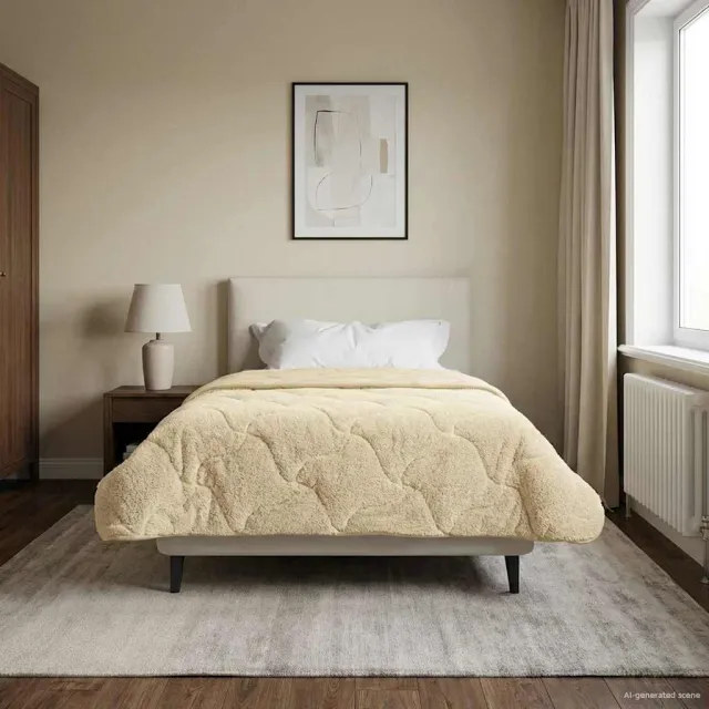 vidaXL Vol jaar dekbed 140 x 220 cm Crème