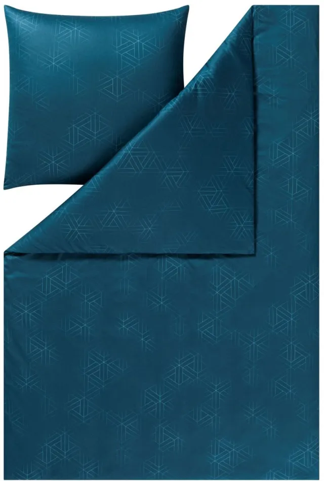 Estella Pippa - Dekbedovertrekset - Jersey van Mako Interlock - 160 x 200 cm - Petrol - 3-delig