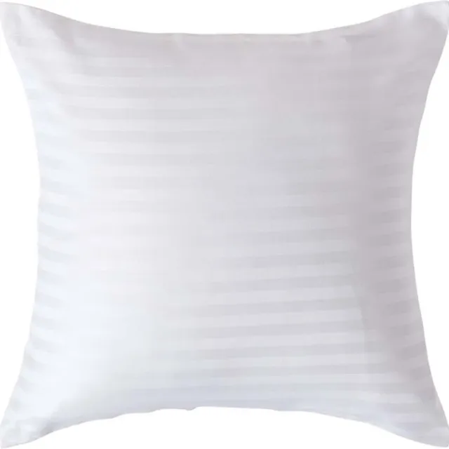 Homescapes Satijn Streep Katoen Kussensloop 40x40 cm – Wit – 100% Egyptisch Katoen – Draaddichtheid 330