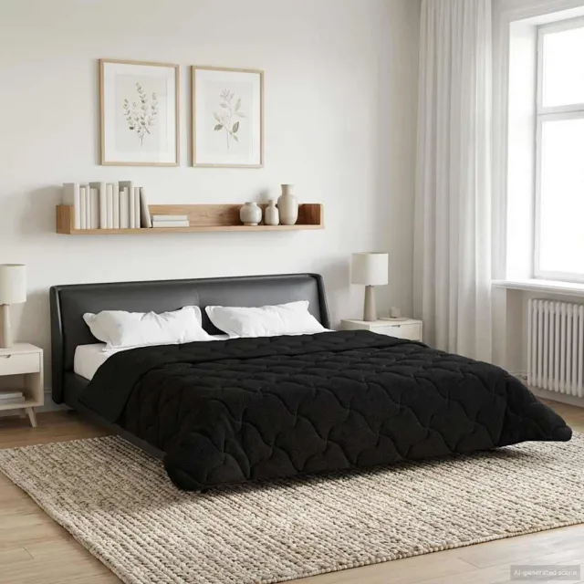 vidaXL Winter Dekbed 200 x 240 cm Winter Zwart Ademend