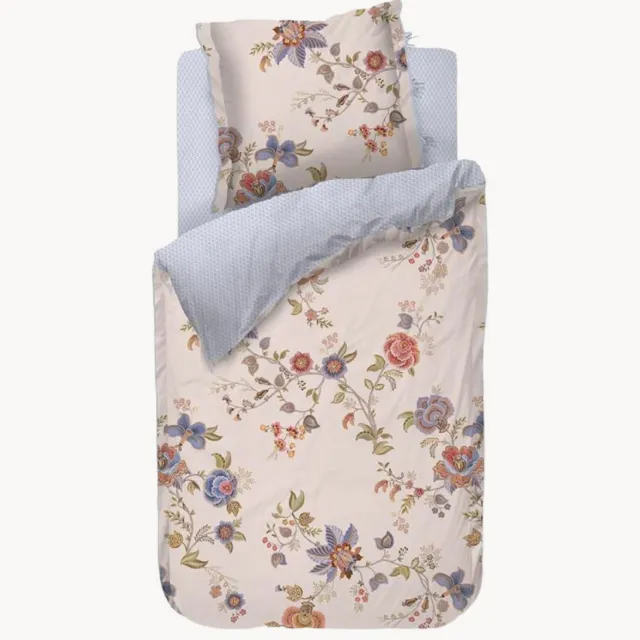 Pip Studio Katoenen perkal dekbedovertrekset Cece Fiore Wit