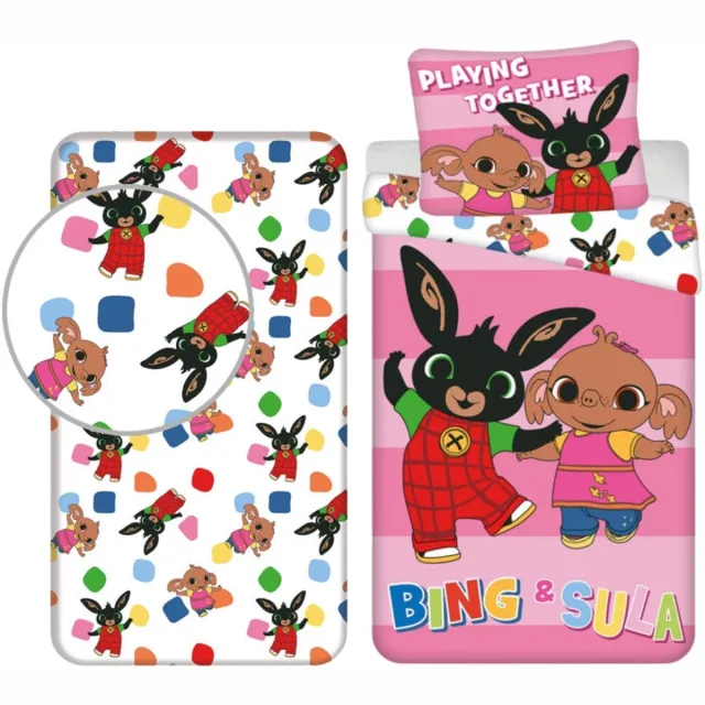 Bing Bunny Bing slaapkamerset; dekbedovertrek en hoeslaken Dekbed set