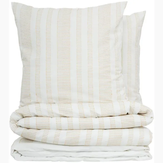 Atmosphera Créateur d'intérieur® Bedtextielset van bedrukt katoen ISAO Blanc