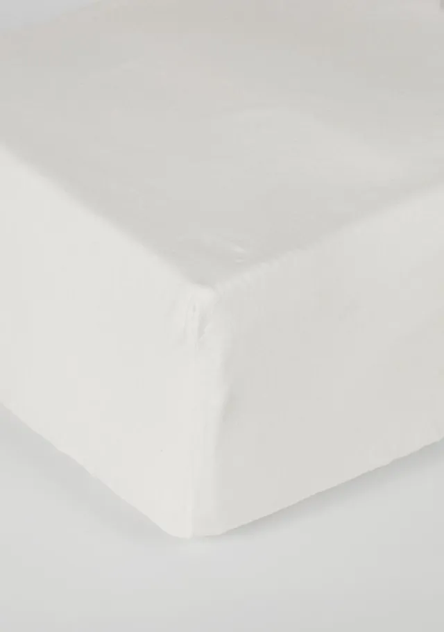 Ambianzz Bedding Jersey Hoeslaken Matras - 150 gr/m2 - 100% Katoen (stretch) - 140x200 + 35 cm - Crème