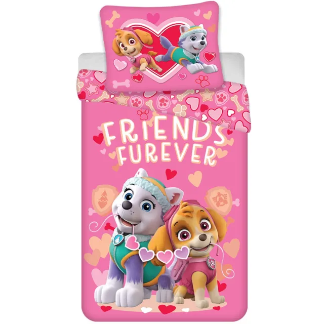 Mancs Őrjárat Paw Patrol -Dekbedovertrek - Roze 140 x 200 cm - 70 x 90 cm - Katoen