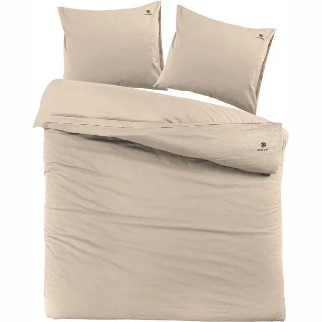 BLCKOUT Alberta dekbedovertrek nature - 2 kussenslopen 100% bio percale Katoen Zand